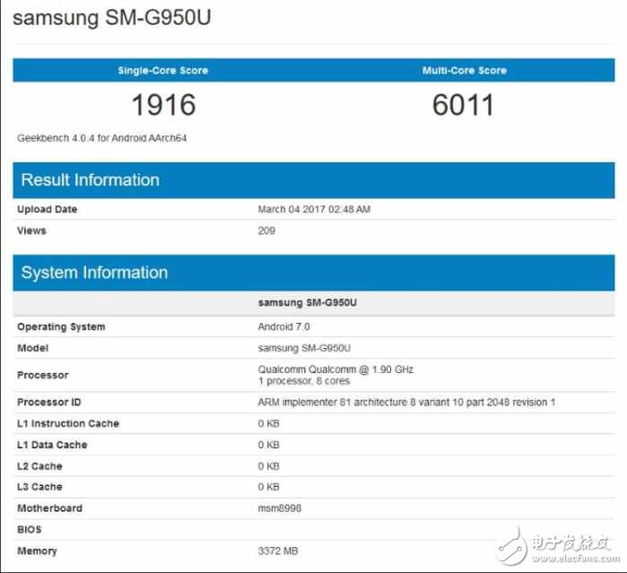 三星Galaxy S8跑分曝光，或許超越華為mate 9，成為新一代的安卓機皇