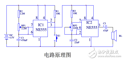 電子定時催眠器電路原理圖及組成器件資料