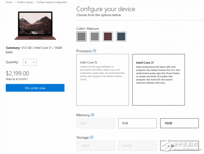 微軟Surface Laptop售價及配置,國行要等年底