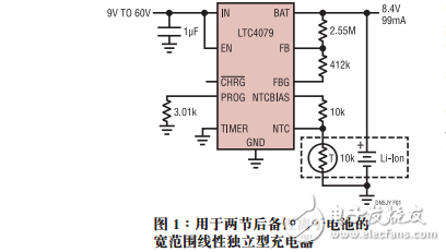 單片式線性電池充電器