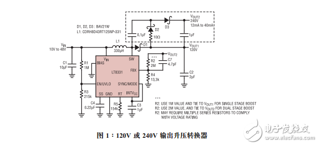 單片式轉(zhuǎn)換器可提供高輸出電壓設(shè)計要點(diǎn)