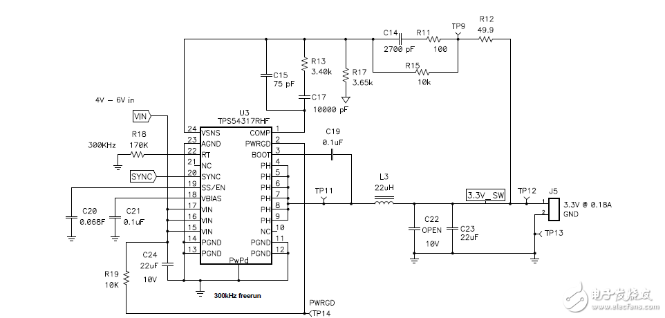 5vindm643x電源采用集成FET的直流-直流轉換器和LDO