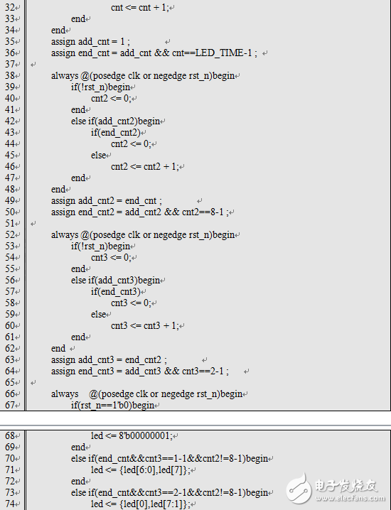 基于Verilog FPGA 流水燈設計