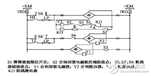 斷路器防跳回路_斷路器控制回路_斷路器信號回路