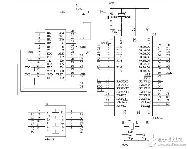 AT89S51單片機設計數字電壓表應用設計下載