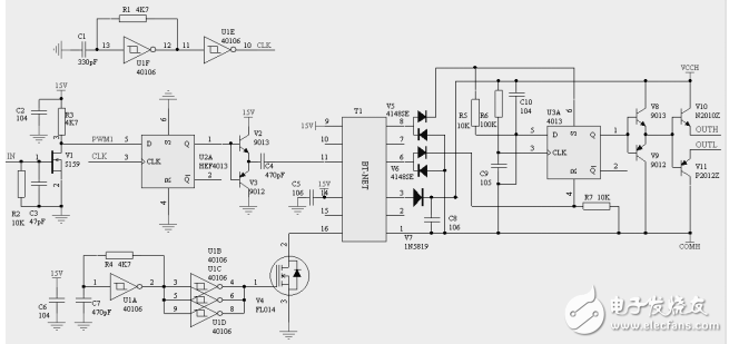 基于CD40106和CD4013的場效應管隔離驅動電路設計