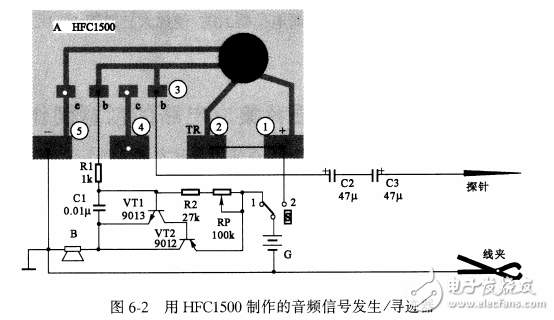 用HCF1500組裝音頻信號發(fā)生器電路