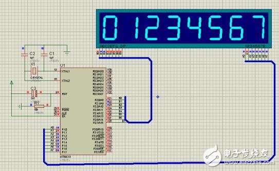 51單片機動態掃描proteus仿真例程