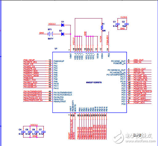 MM32F103原理圖