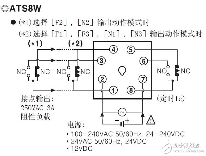 ATS8W/ATS11W系列計時器的接線原理