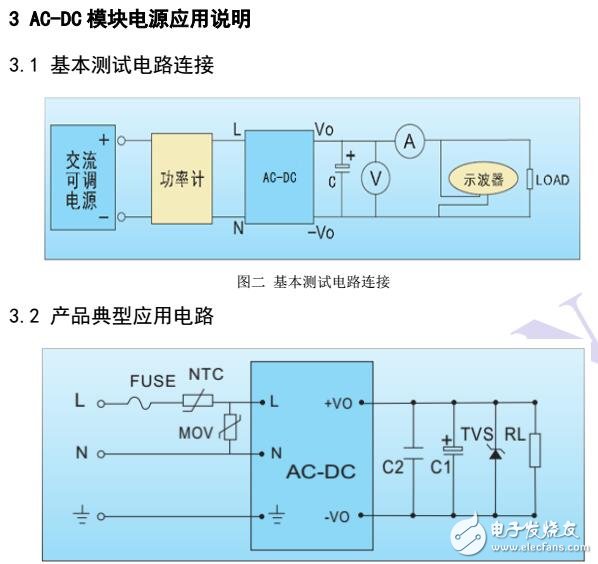 基于AC/DC模塊電源的應用說明