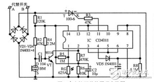 聲光控延時開關cd4011