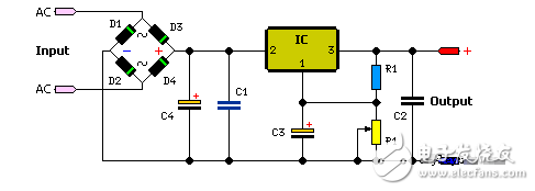 自制lm317可調穩壓電路