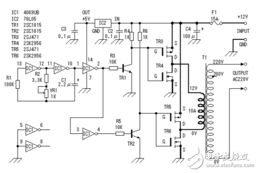 升壓器12v升220v電路圖（七款電路原理圖詳解）