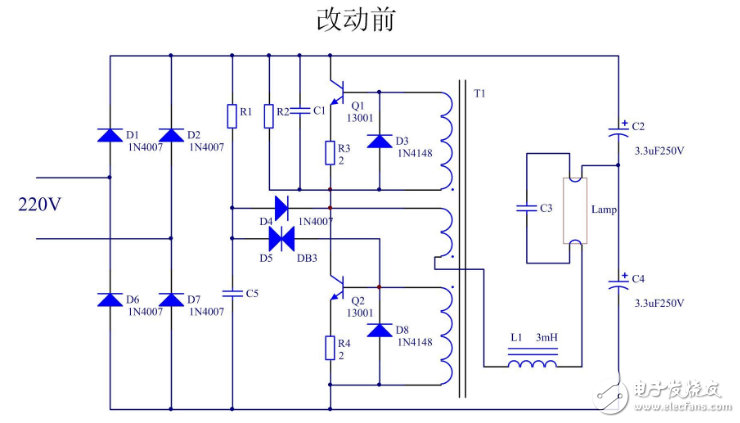 電子鎮流器改led電路