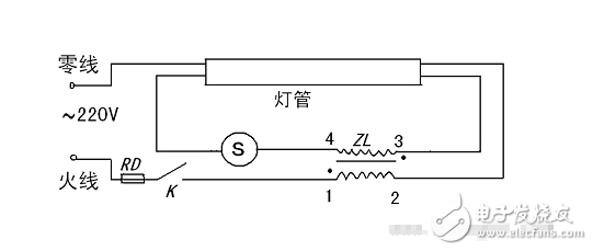 電子鎮流器接線圖