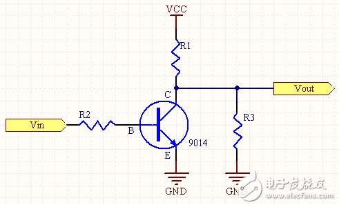 兩個9014三極管簡易開關電路分析