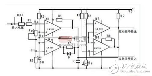 關于LM339比較器的綜合保護電路圖