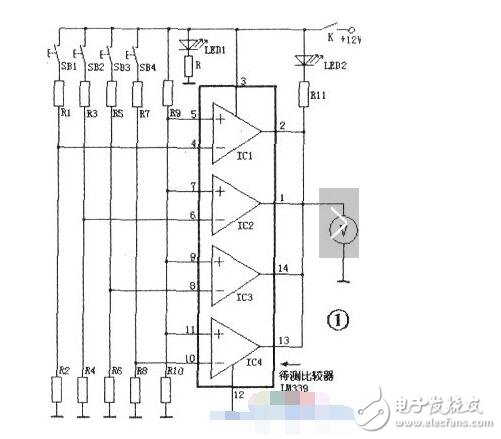 采用LM339設(shè)計的測試儀電路