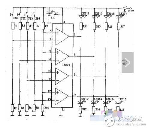 采用LM339設(shè)計的測試儀電路