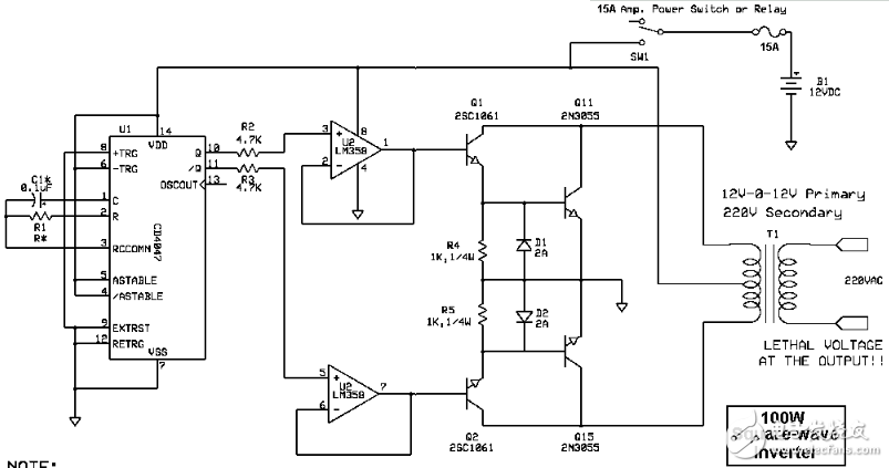 cd4047應(yīng)用電路圖解（信號控制電路圖、逆變器電路圖）