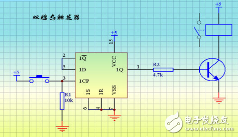 CD4013集成電路信號傳送特性及應(yīng)用電路（多地控制燈開關(guān)）