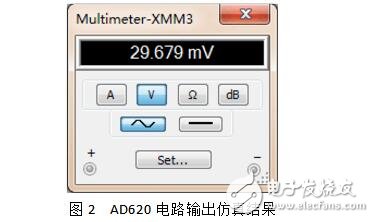 AD620與AD705構(gòu)成的電路仿真