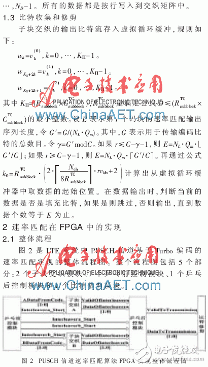 LTE系統中基于FPGA速率匹配算法的仿真及實現