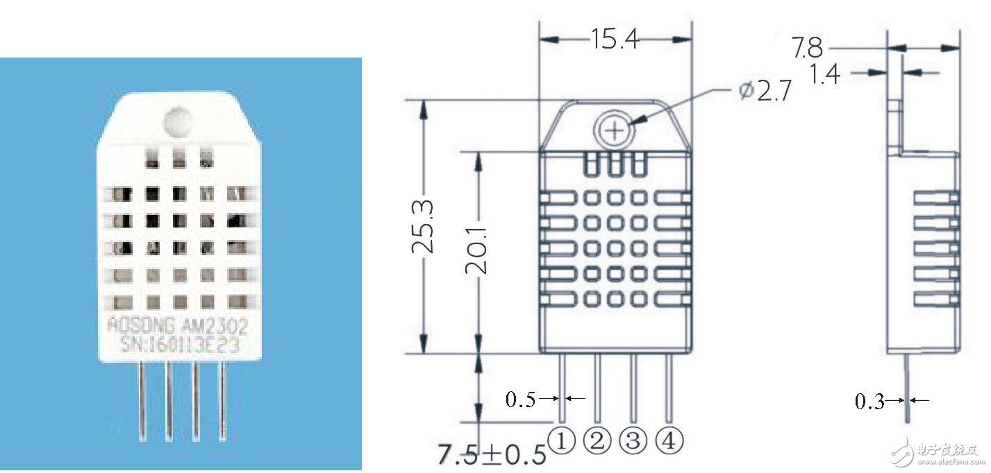 DHT22+數字溫濕度傳感器+AM2302+溫濕度模塊+取代SHT11+SHT15