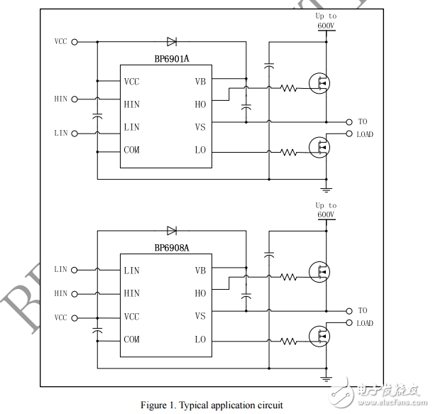 bp6901a/bp6908a，600V半橋預(yù)驅(qū)動(dòng)器