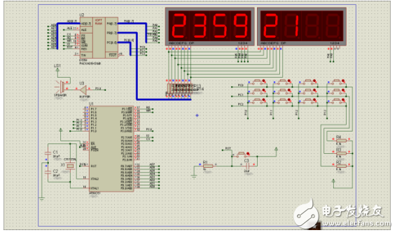 基于單片機的多功能數字鐘的設計及其在proteus里的電路仿真