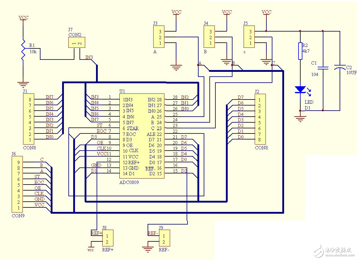 基于FPGA的ADC0809控制電路