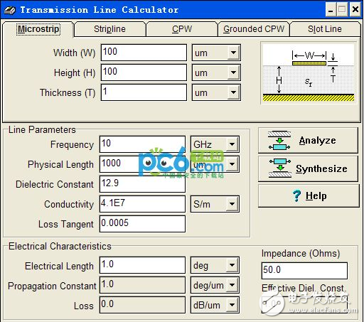 PCB線寬計算軟件（transmission line calculator）免費下載