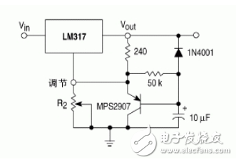 LM317穩壓器介紹、引腳圖、參數、工作原理及應用電路圖