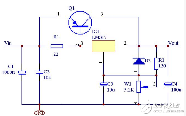 lm317應用電路圖匯總（集成電路、擴流電路、穩壓電路）