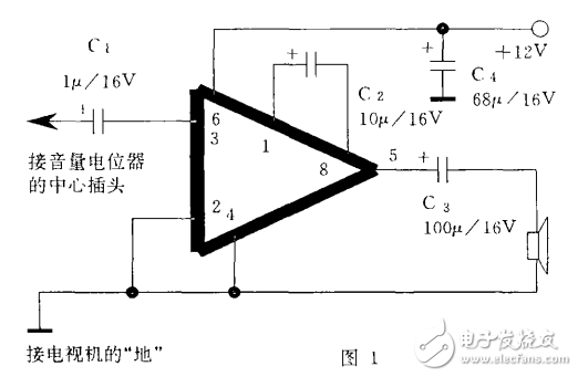 如何用LM386功放集成電路修復(fù)黑白電視機(jī)的伴音功放