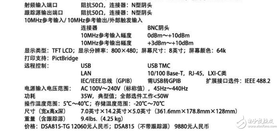 基于RIGOL的DSA815-TG頻譜分析儀對射頻信號的評測分析