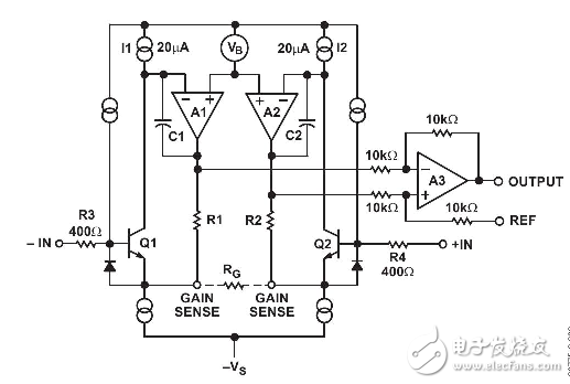 AD620的工作原理（含AD620引腳圖及功能_電氣特性及應用電路）