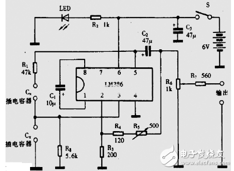 音頻功率放大器LM386引腳圖及功能_工作原理_電氣參數(shù)及應(yīng)用電路圖