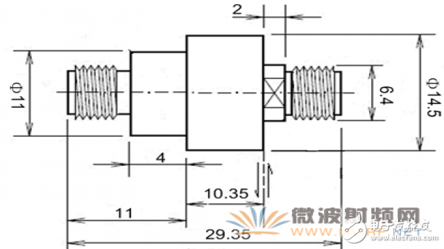 圖2、微波旋轉(zhuǎn)連接器外形尺寸圖
