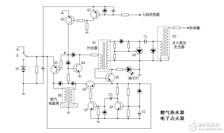 燃氣熱水器點火器的原理分析_燃氣熱水器電路原理圖