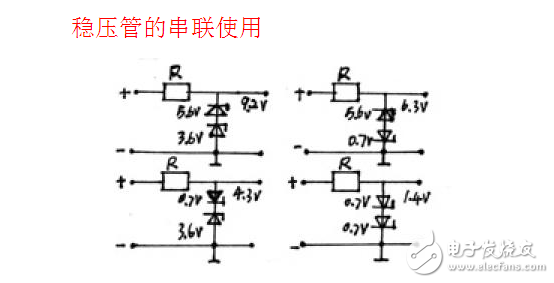 穩(wěn)壓二極管串聯(lián)使用設(shè)計及注意的問題