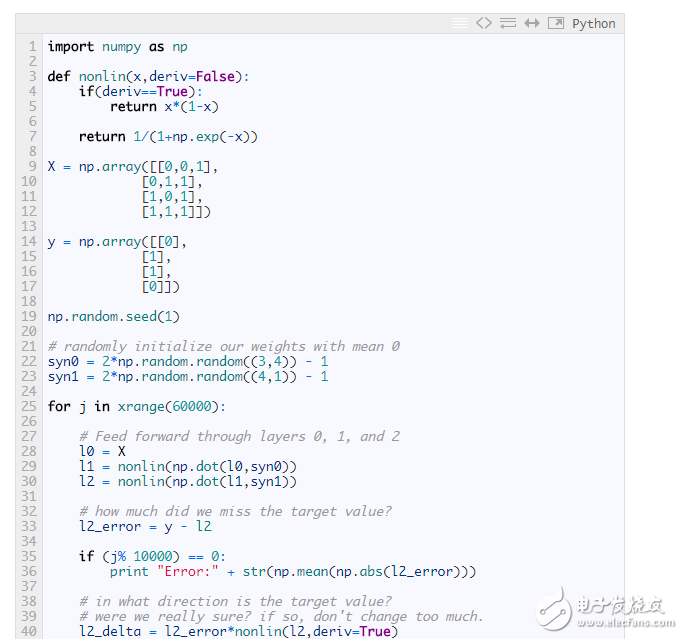 BP神經網絡算法 python實現