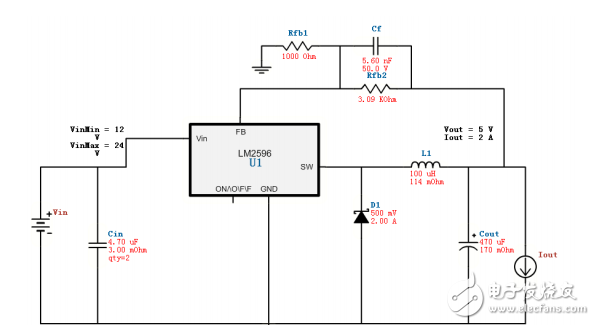 基于LM2596的儀表輔助電源設計