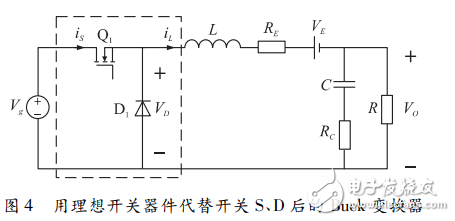 理想buck變換器模型與非理想buck變換器模型