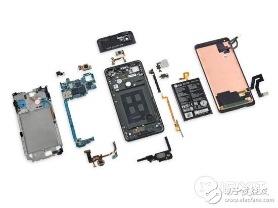 ifixit為Pixel 2 XL打出了6分的可修復性評分(10分為最易修復)。