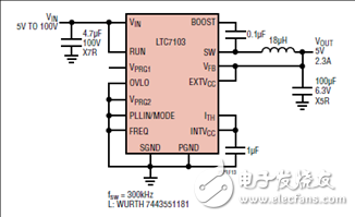 [原創] Linear LTC7103 105V 2.3A低EMI降壓穩壓器解決方案