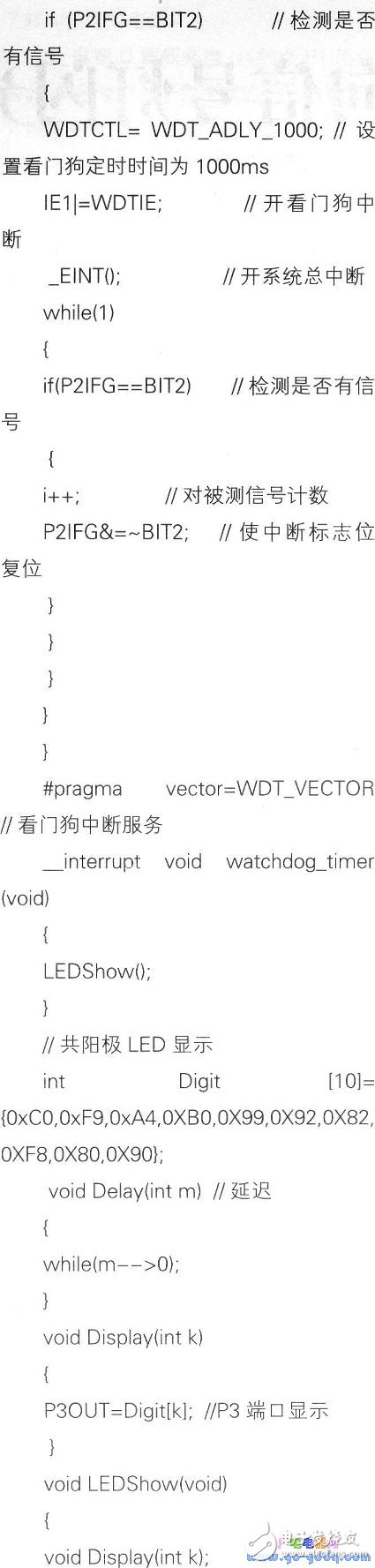 電子計數(shù)式頻率計原理 看門狗端口中斷實現(xiàn)計數(shù)電路功能