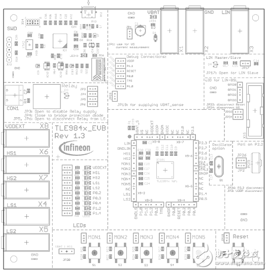 TLE9842-2QX主要特性_PCB設(shè)計(jì)圖