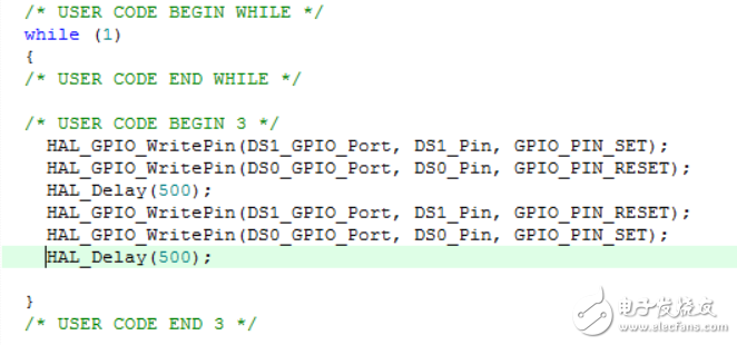 關于stm32跑馬燈的程序